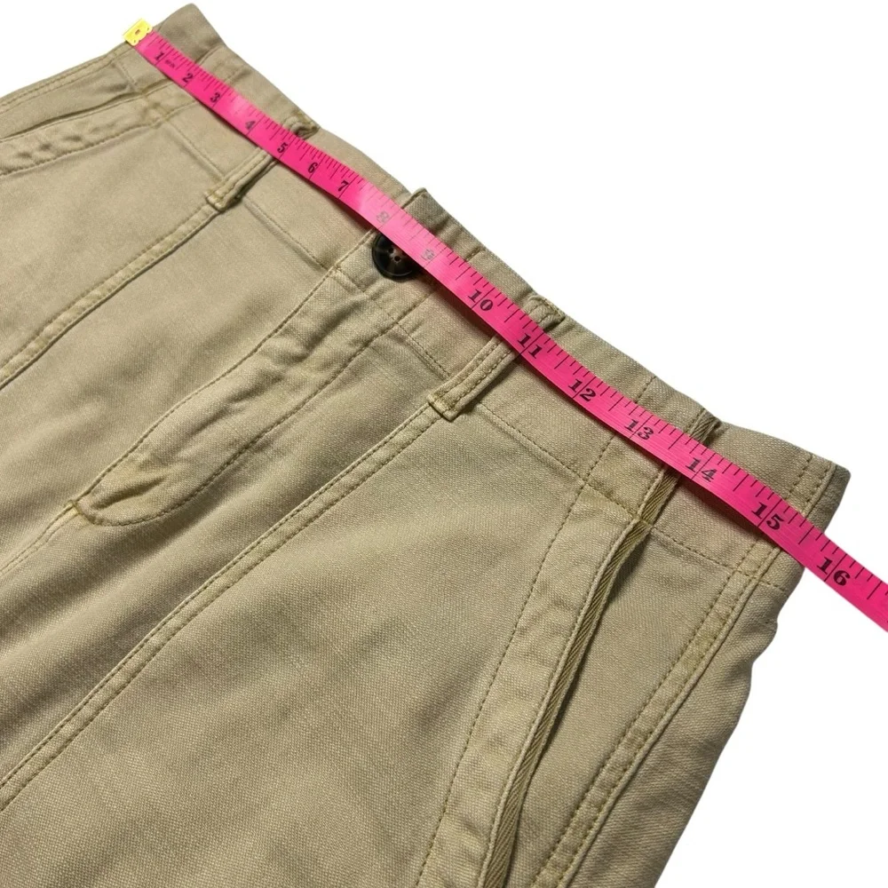Faherty Utility Mini Skirt‎ Tan Stretch Cotton Coastal Casual Womens 8